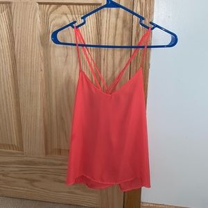 Coral Hollister tank top